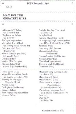 a215 max dolcini: greatest hits 1994 a215 max dolcini: greatest hits 1994